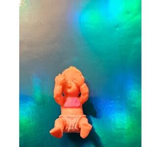 Vintage Magic Nursery Baby Figurine Peek-A-Boo Pink Bib Diaper Miniature Toy